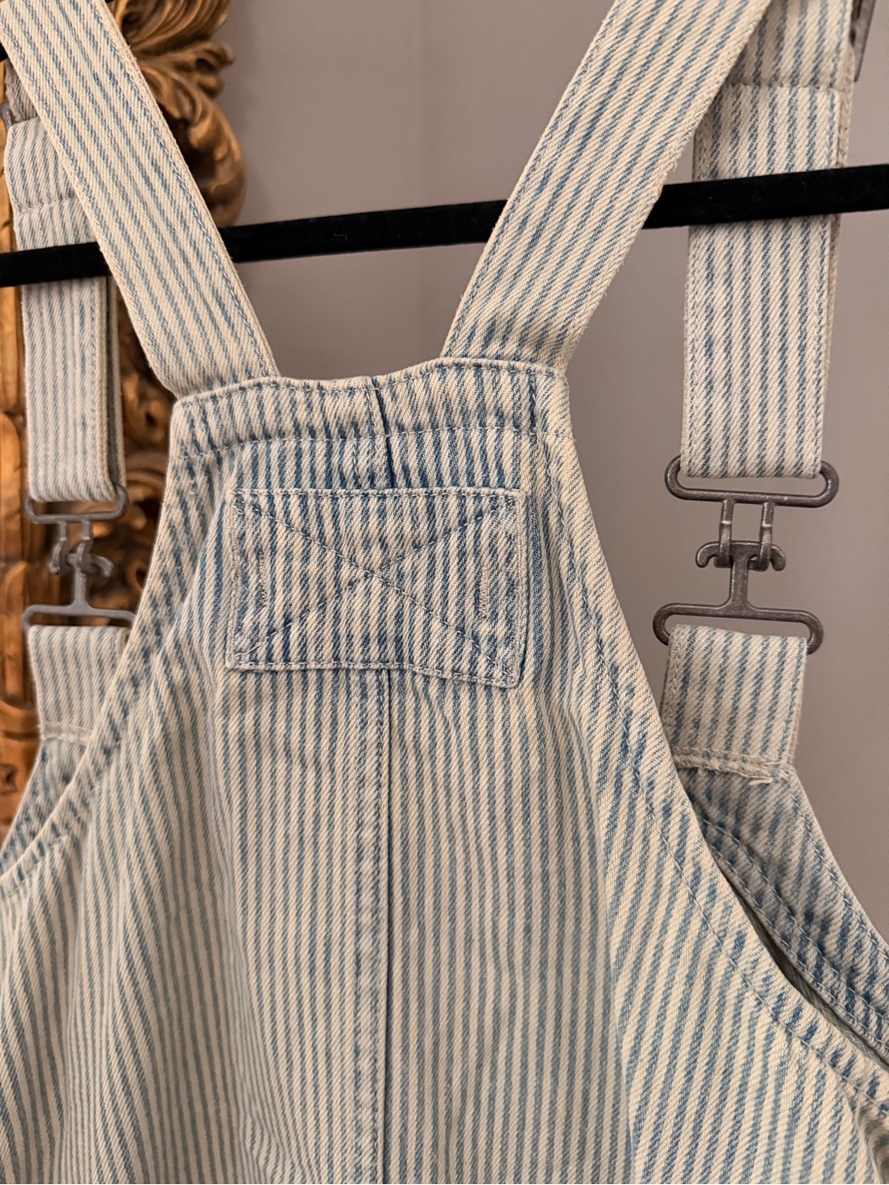Free People Railroad Striped Denim Overall Dress in size M - Picture 7 of 9